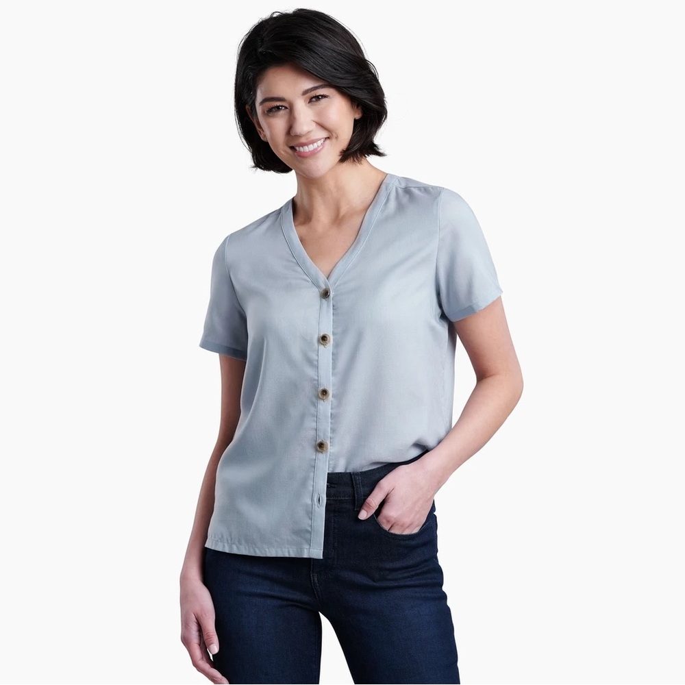 Kuhl Hadley Short Sleeve Top Mist Gray